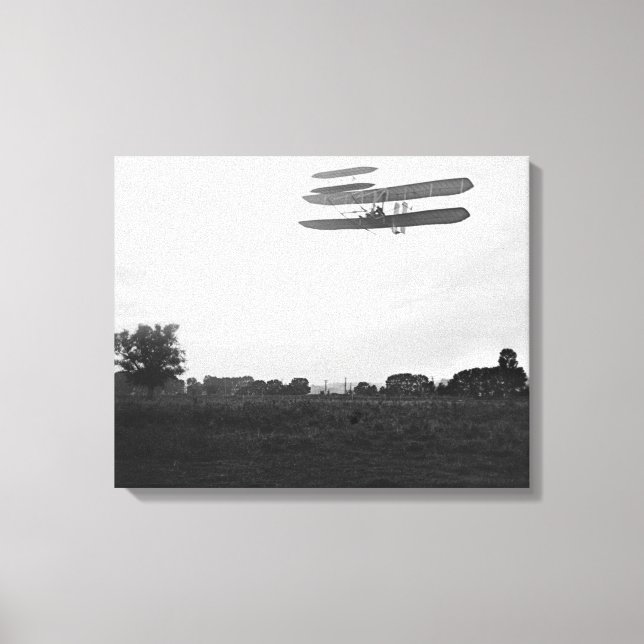 Orville Wright på flyg 41 vid 60 fot hög Canvastryck (Framsida)