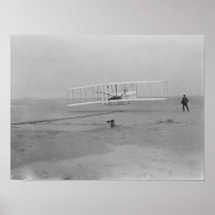 Orville Wright vid första flygningen på 120 fot Poster