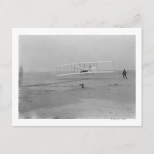 Orville Wright vid första flygningen på 120 fot Vykort