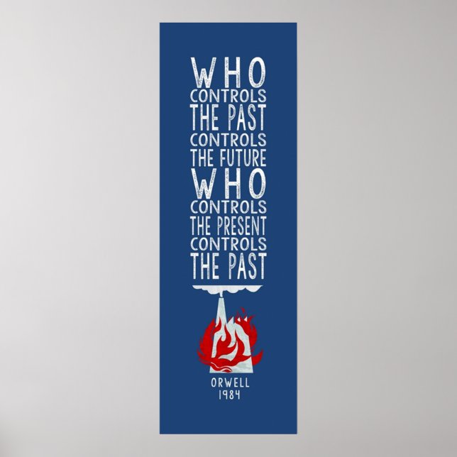 Orwell 1984 för mörkens bakgrund som kontrollerar poster (Framsidan)