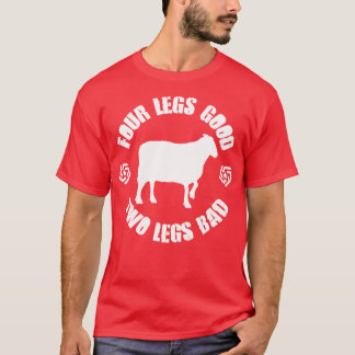 Orwell Animal Farm Fyra Ben Bra Två Ben Bad T Shirt