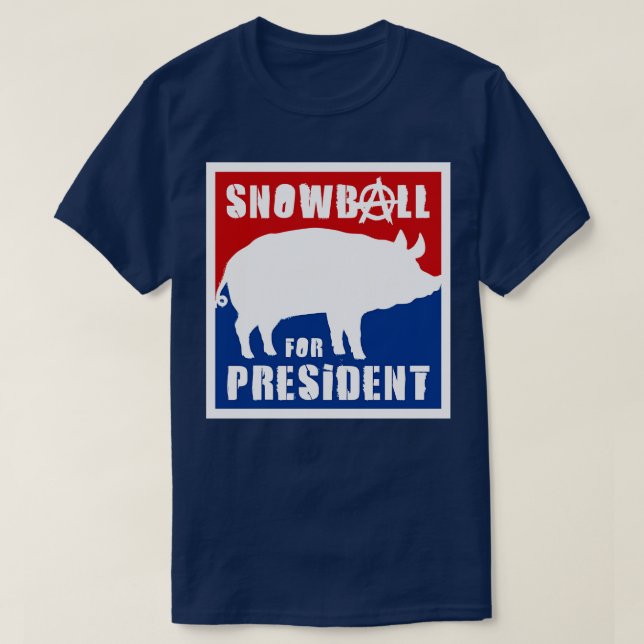 Orwell Animal Farm Snowball, president T Shirt (Design framsida)
