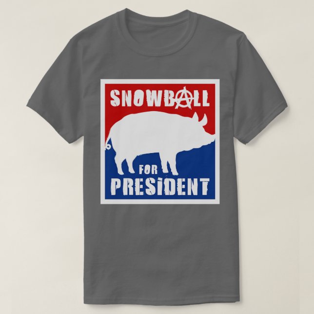 Orwell Animal Farm Snowball, president T Shirt (Design framsida)