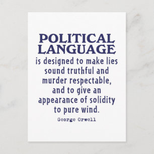 Orwell på det politiska språket vykort