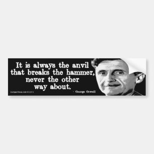 Orwell the Anvil Bumper Sticker Bildekal