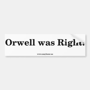 Orwell var höger! bildekal