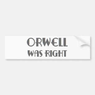 orwell var höger bildekal