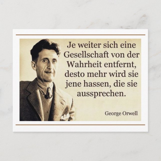 orwell wahrheit aussprache motivation vykort (Framsida)
