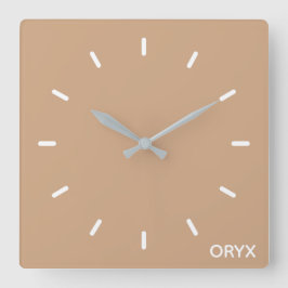 Oryx brunbeige färg namn fyrkantig klocka