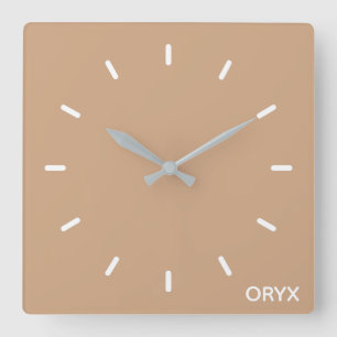 Oryx brunbeige färg namn fyrkantig klocka