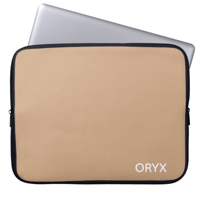 Oryx brunbeige färg namn laptop fodral (Framsidan)