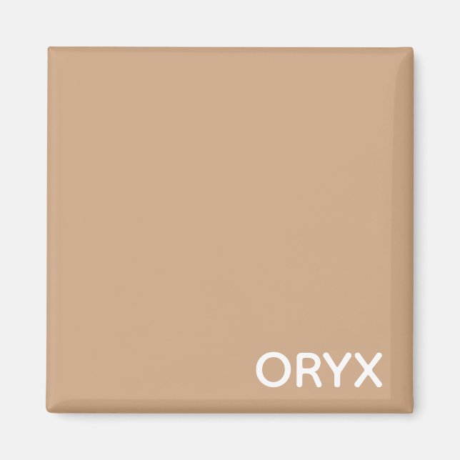 Oryx brunbeige färg namn magnet (Framsidan)