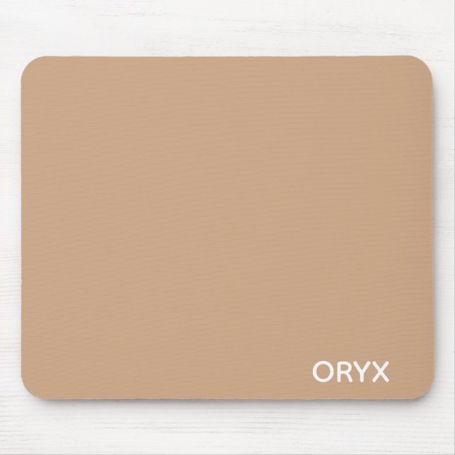 Oryx brunbeige färg namn musmatta (Framsidan)