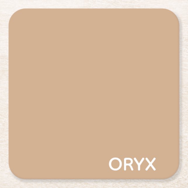 Oryx brunbeige färg namn underlägg papper kvadrat (Framsidan)