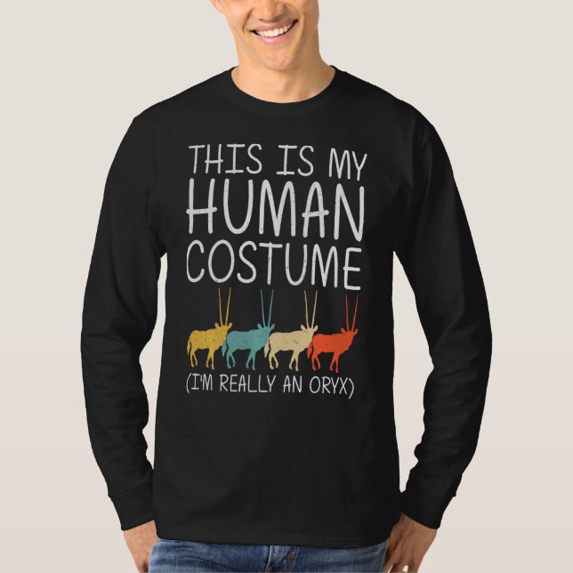 Oryx Halloween Human Costume Antelope Animal Easy T Shirt (Framsida)