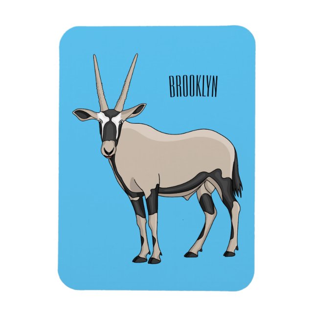 Oryx-illustration för tecknad magnet (Vertikal)