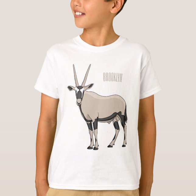 Oryx-illustration för tecknad t shirt (Framsida)