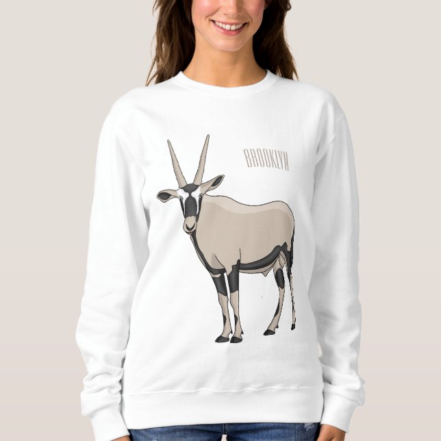 Oryx-illustration för tecknad t shirt (Framsida)