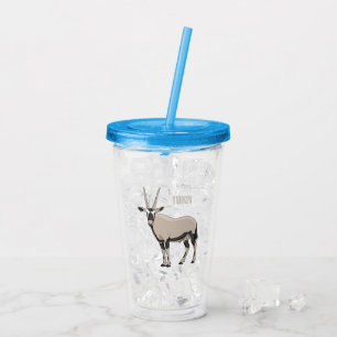 Oryx-illustration för tecknad take away mugg
