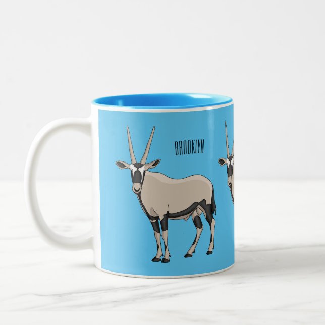 Oryx-illustration för tecknad Två-Tonad mugg (Vänster)