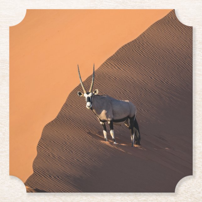 Oryx på kant, Namibia Underlägg Papper (Framsida)