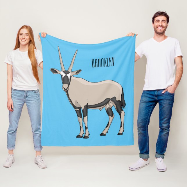 Oryx seriefigur illustration fleecefilt (På plats)