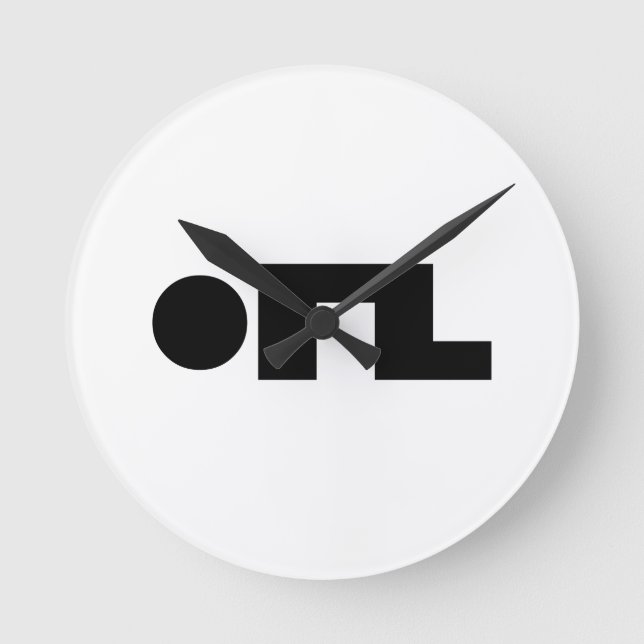 ORZ Emoticon Kaomoji Emoji Rund Klocka (Framsida)