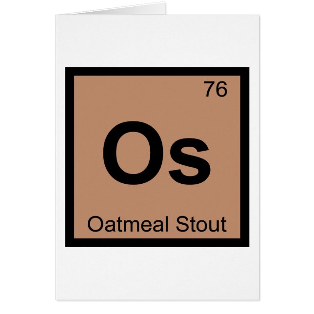 Os - Havregryns Stout Ölkemi Periodiska Systemet Hälsningskort (Framsidan)