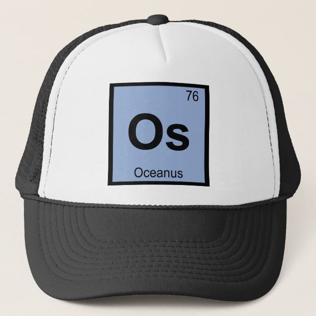 Os - Oceanus Titan Kemi Periodiska Systemet Symbol Keps (Framsida)
