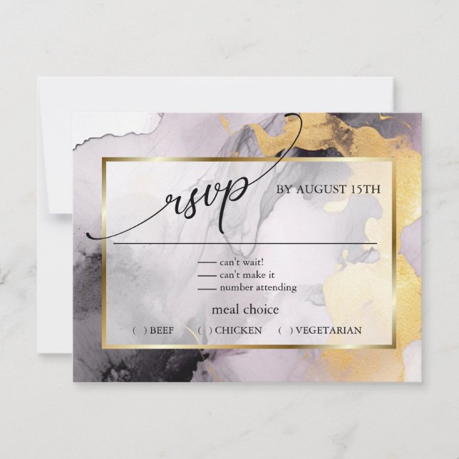 OSA | Abstrakten MarLED Dusty Ro Black Guld (Framsida)