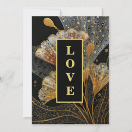 *~ OSA AR26 41 QR Guld Snöre KÄRLEK Vintage bröllo Inbjudningar