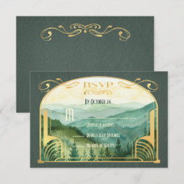 Osa av Art nouveau i det fantastiska bergsskogen Inbjudningar