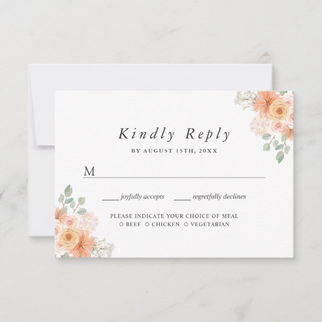 OSA av Blommigt för vattenfärgad  Chic med val av  Kort (Framsida)