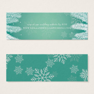 OSA av elegant Winter Wedements webbplats Litet Visitkort