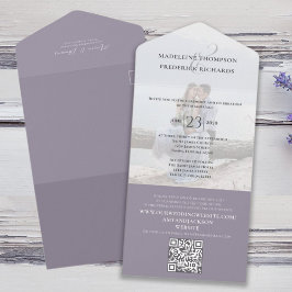 Osa av enkel fotominimalistisk Wisteria QR-kod