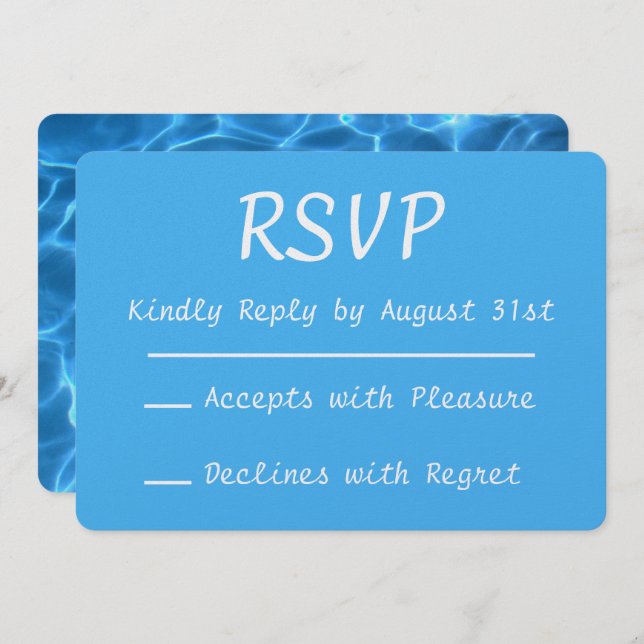 Osa av foto från Aqua Blue Swimming Bassäng Inbjudningar (Fram/baksida)