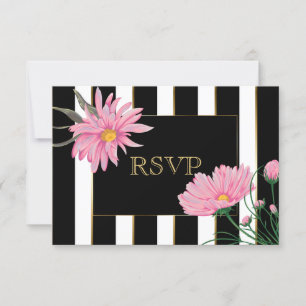 OSA av guld accent Black Rand Rosa Daisy Kort