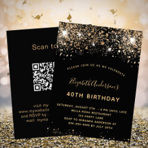 Osa av guld glitter QR-kod vid dagstidning