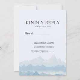 Osa av landsbyggsbröllop för vattenfärgsbergsområd inbjudningar