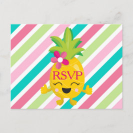 Osa av leende ananas inbjudan vykort