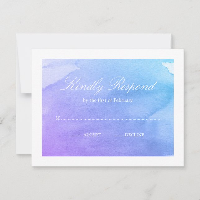 OSA av lila och skalvattensfärg Kort (Framsida)