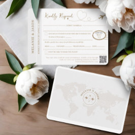 Osa av Passport Destination Wedding Travel Theme Kort