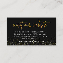 Osa av QR-kod för Svarta och Guld Bröllop Tilläggskort