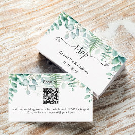 Osa av QR-kod på webbplatsen Eucalyptus greenery b Tilläggskort