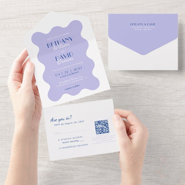 Osa av QR-koden för lavender och Blue Wave Bröllop (Skapare uppladdad)