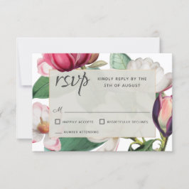 Osa av Romantic Magnolia Blommar Elegant Blommigt