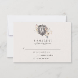 Osa av Rustic Watercolor Monogram Vapensköld