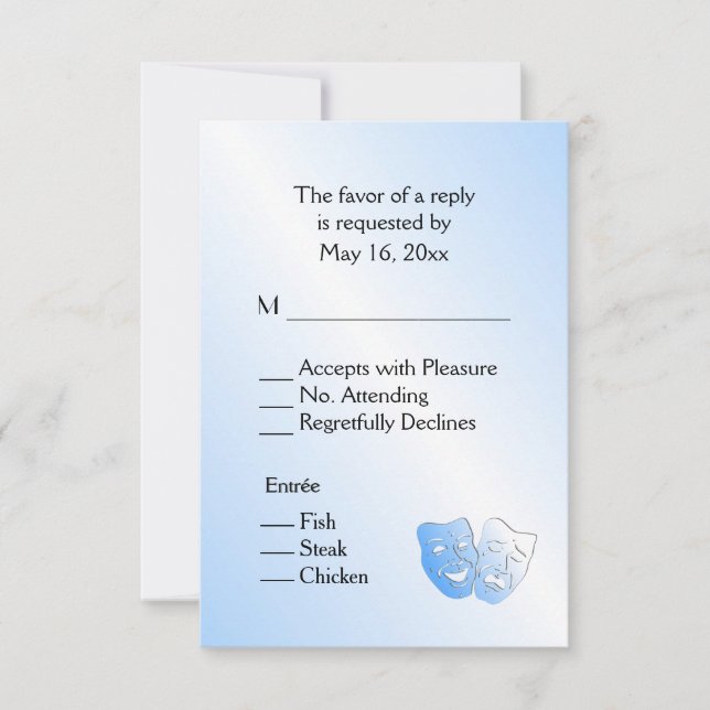 Osa av segelteater med menyval Entree Kort (Framsida)