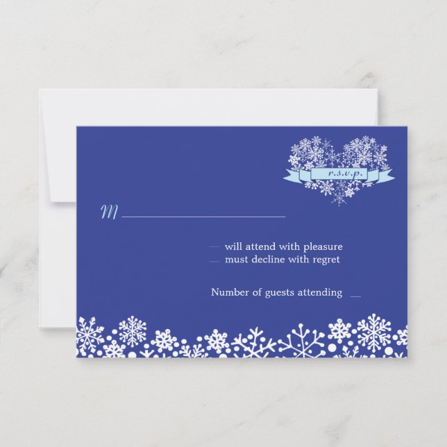 Osa av snöflake Heart Winter Wedof (Framsida)