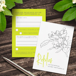 Osa av svar på färsk citrusfrukt i blommarna bröll